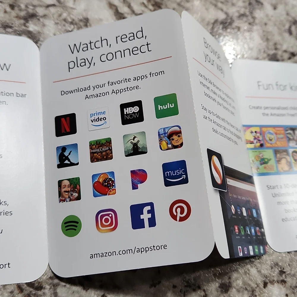 Amazon Fire 7 w/ Alexa 9th Gen (2019 release) tablet/reader opened, Used 3 Times